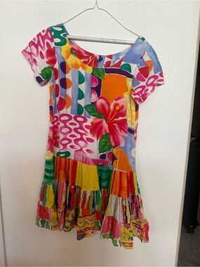 Jams World Multicolor Patchwork Floral Midi Dress